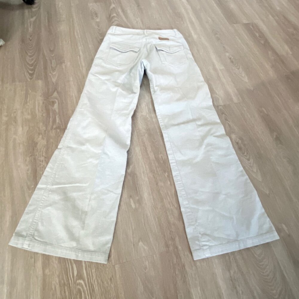 Chloe 70s 90s Hippie Y2K Mod Festival Flare Mid Rise Corduroy Pants 14 Ad. 2/4